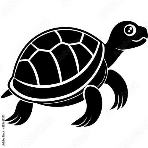 Vector of turtle design on white background. Easy editable layered vector illustration. Wild Animals.