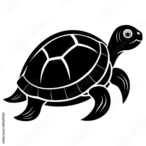 Vector of turtle design on white background. Easy editable layered vector illustration. Wild Animals.