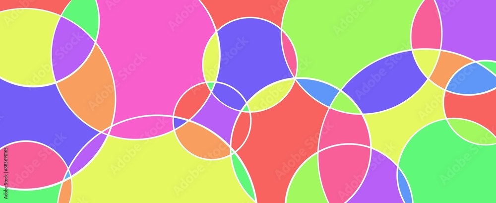Abstract colorful background. Overlapping rainbow circle background Abstract colorful background. Overlapping rainbow circle background