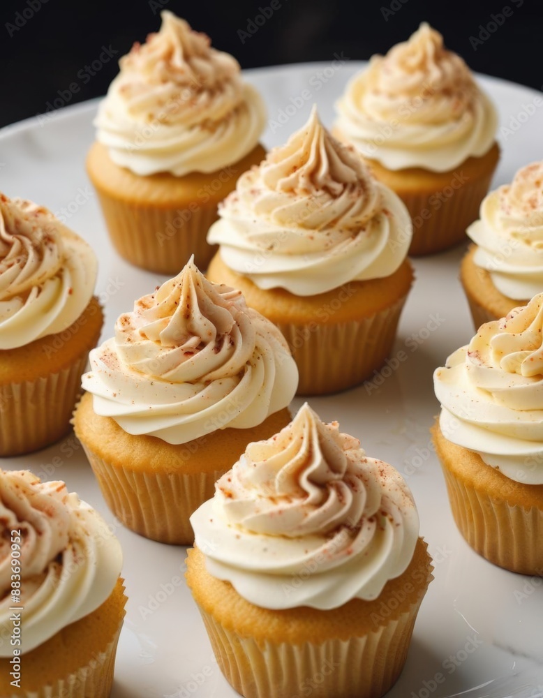Tasty cupcakes with cream Tasty cupcakes with cream