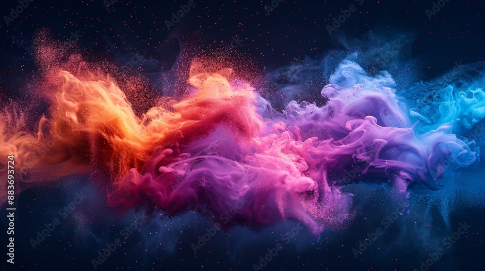 Abstract Nebula: Cosmic Swirls of Color Abstract Nebula: Cosmic Swirls of Color