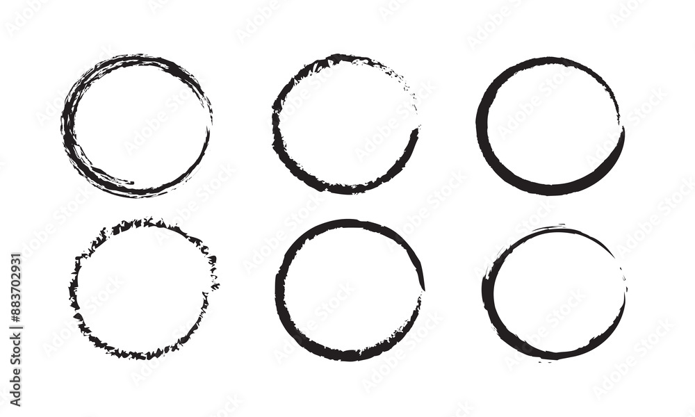 Grunge circle stain, coffee ring, cup ink mark, black round trace line art, charcoal brush outline design isolated on white background. Chalk paint vector illustration
Grunge circle stain, coffee ring, cup ink mark, black round trace line art, charcoal brush outline design isolated on white background. Chalk paint vector illustration