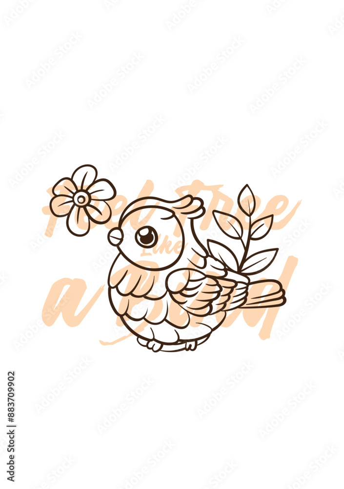 little bird vector with text feel free as a bird in transparent background little bird vector with text feel free as a bird in transparent background