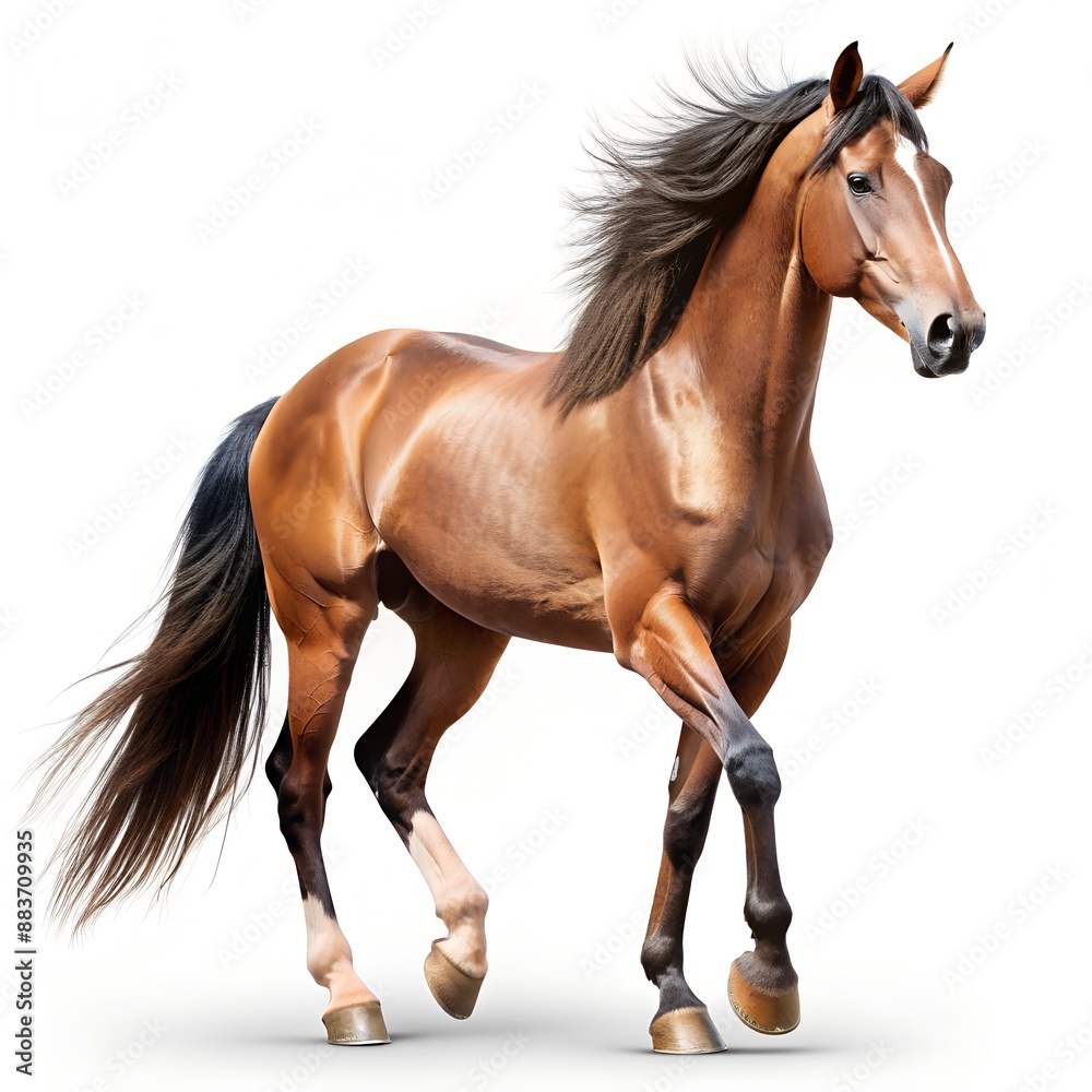 Naklejka premium horse isolated image white background