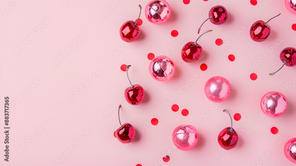 Abstract background with pink shiny balls,
There are many pink apples with pins in them on a pink surface
Abstract background with pink shiny balls,
There are many pink apples with pins in them on a pink surface