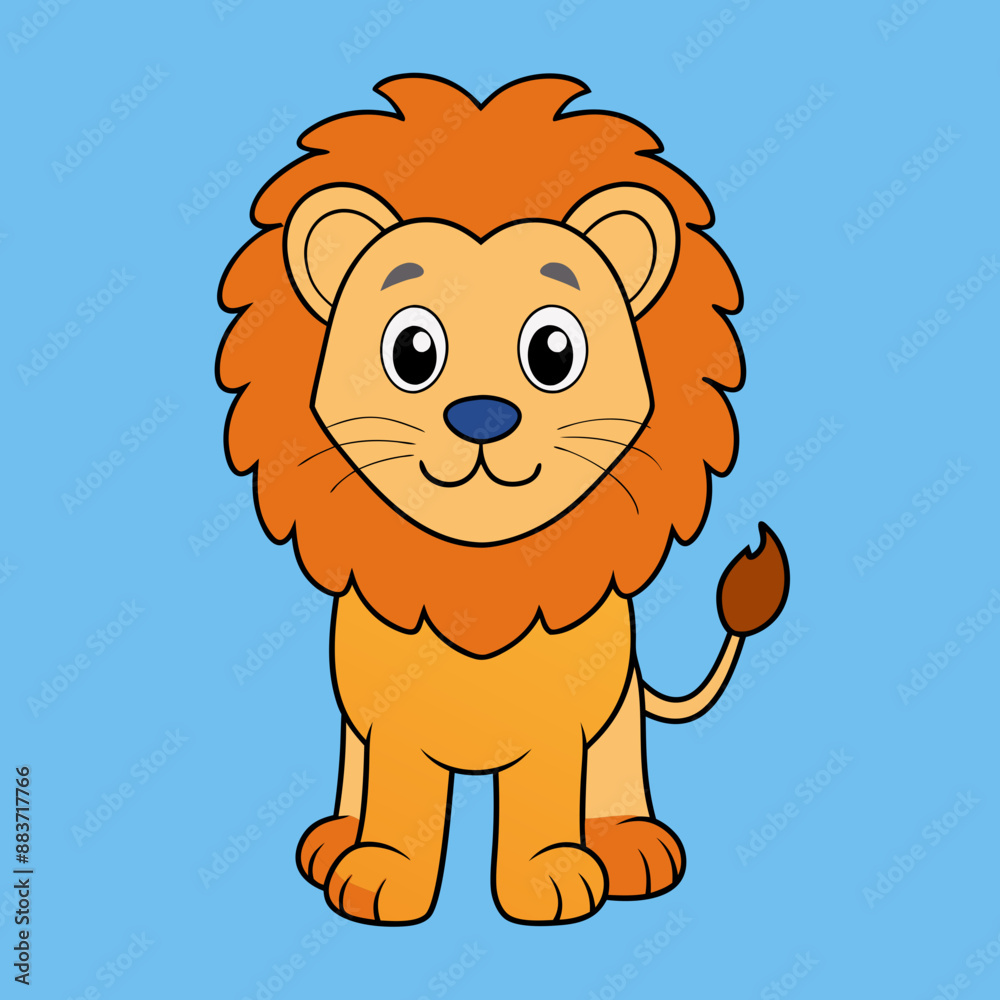 Lion Cartoon Icon Vector Art Illustration Lion Cartoon Icon Vector Art Illustration