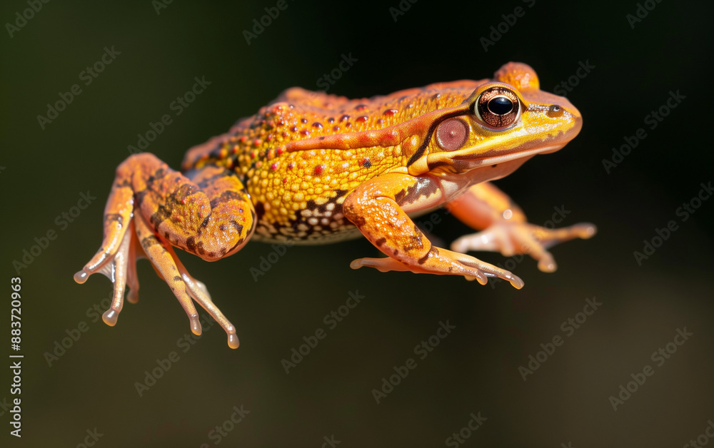 Obraz premium A Close-up of a Bright Orange Frog