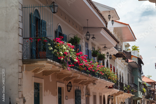 Obraz na płótnie Historic Buildings Casco Historico Old Town Panama City w salonie