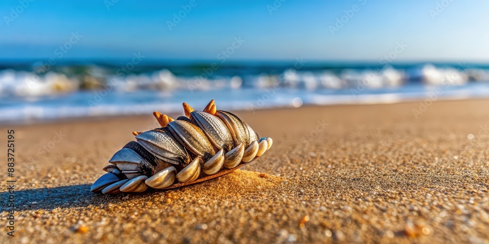 Pelagic gooseneck barnacle washed up on the beach with sand background , marine life, beach, ocean, barnacle, creature, pelagic Pelagic gooseneck barnacle washed up on the beach with sand background , marine life, beach, ocean, barnacle, creature, pelagic