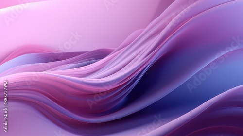 Smooth dynamic abstract waves and lines in lilac pink and purple