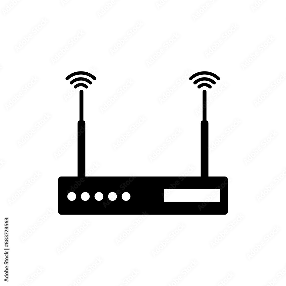 Wifi modem vector icon. simple black trendy style illustration on white background..eps Wifi modem vector icon. simple black trendy style illustration on white background..eps