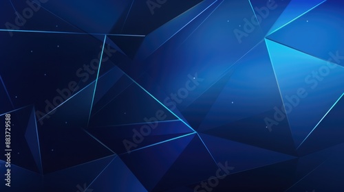 Stylish modern geometric blue banner template