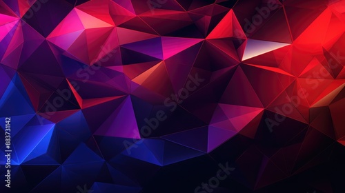 Vivid colors 3d triangles background