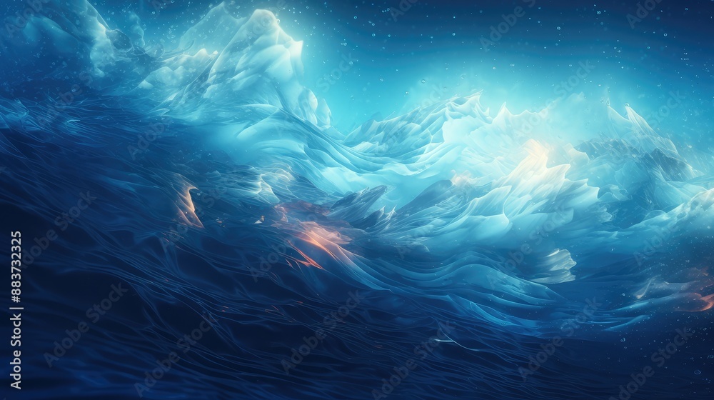 Obraz premium underwater scene with bubbles