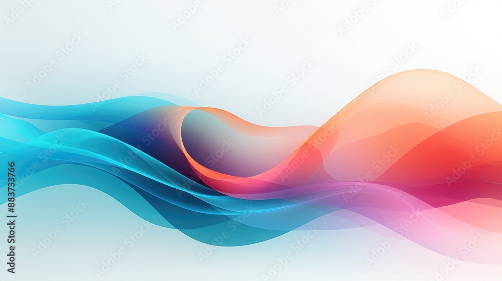 Wave vector element with abstract lines for website banner and brochure ...