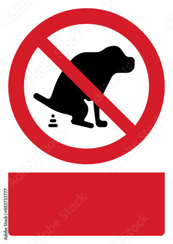 ISO prohibition safety signs_no dog poop your custom message here portrait size a4/a3/a2/a1	