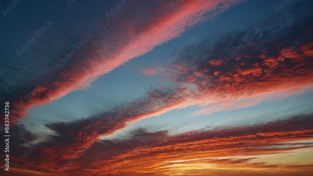 Obraz premium Sky painted with the colors of a brilliant sunrise, showcasing nature's majestic beauty