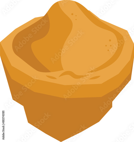 Sand pit containing fine sand, essential for various construction and building projects