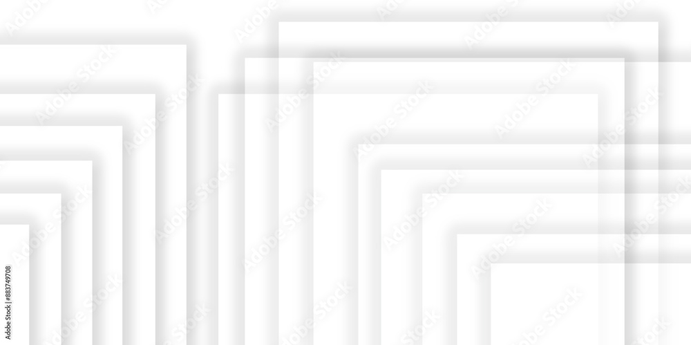 Abstract white and grey geometric overlapping square pattern background with shadow. paper texture design Abstract white background can use for design, background concept, vector illustration.