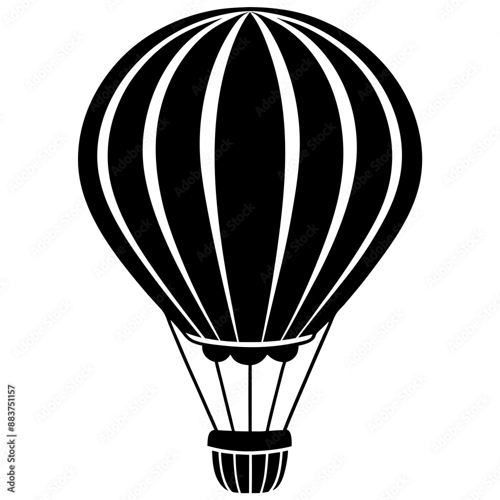 Obraz premium Balloon Silhouette Vector Art Illustration