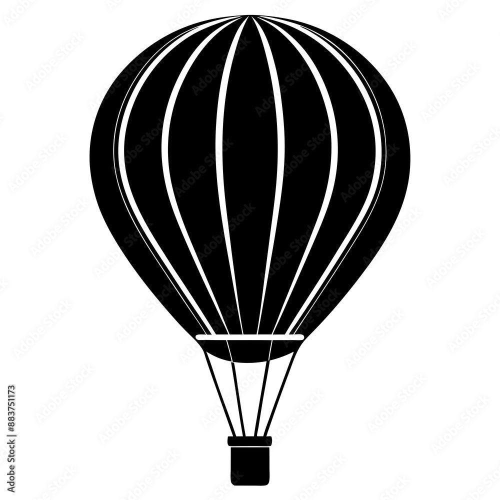 Obraz premium Balloon Silhouette Vector Art Illustration