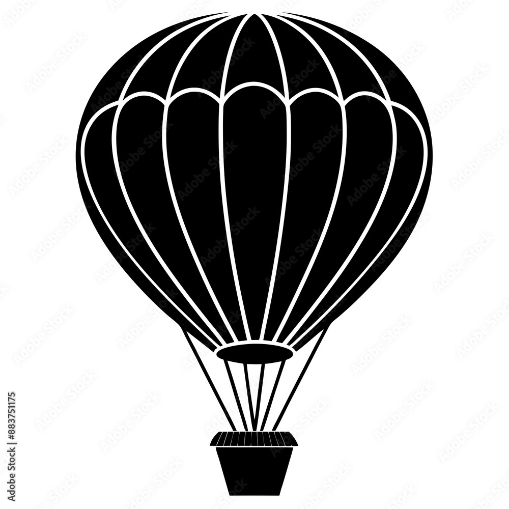 Fototapeta premium Balloon Silhouette Vector Art Illustration