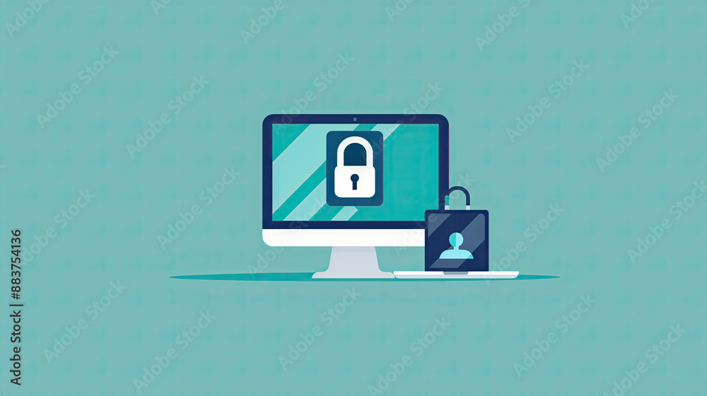 Illustration of Website two-Step Authentication Setup Guide, Step-by-Step Tutorial Illustration of Website two-Step Authentication Setup Guide, Step-by-Step Tutorial