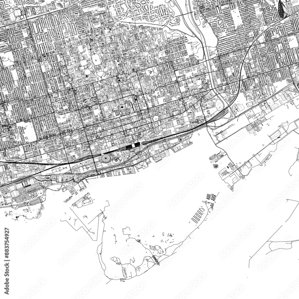 Fototapeta premium 3D illustration of city and urban in Toronto Canada