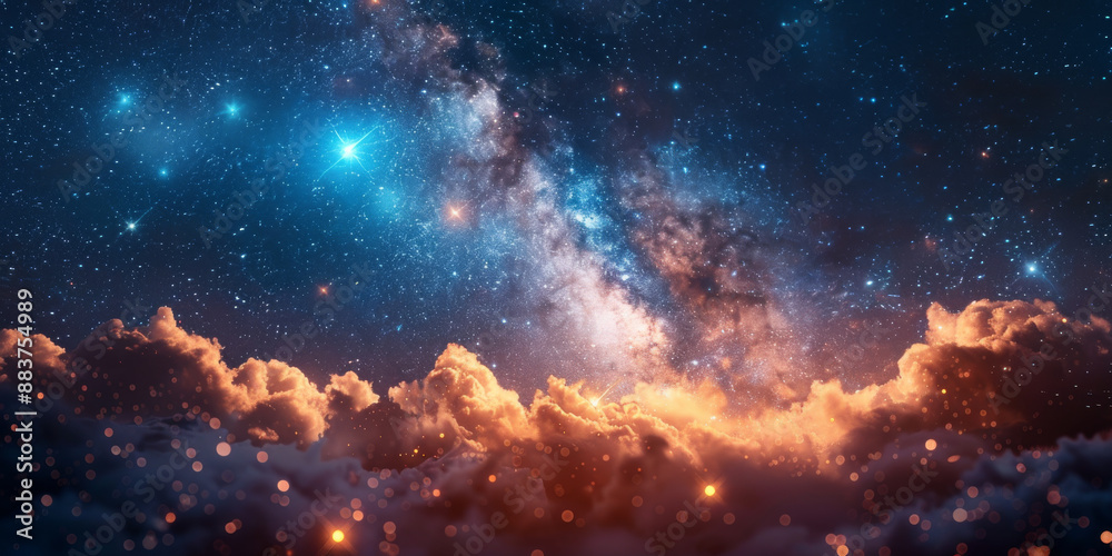 夜空に輝く花火の背景イラスト 夜空に輝く花火の背景イラスト