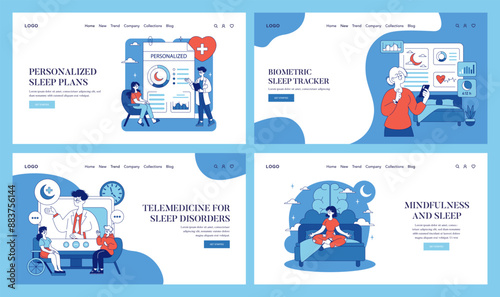 Nighttime Wellness. Flat Vector Illustration