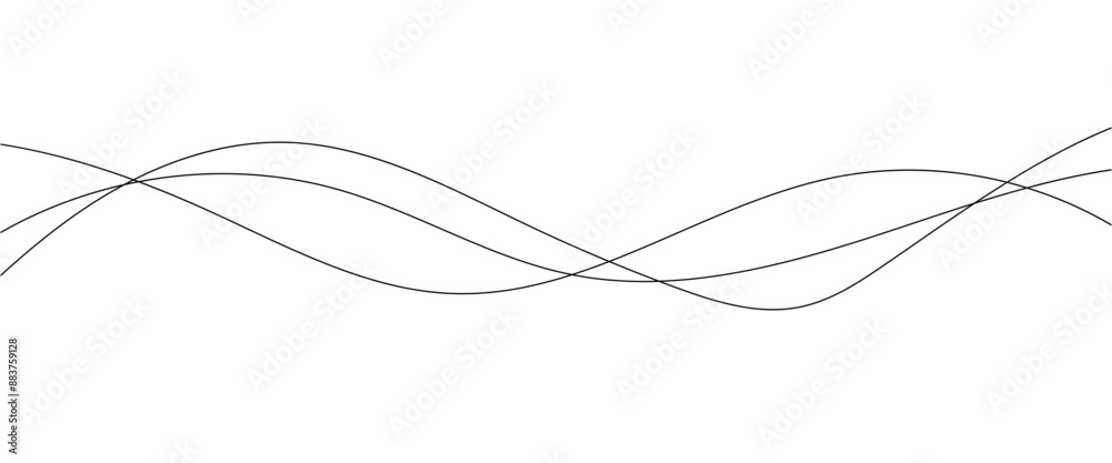 Thin wavy line abstract background. Wavy line horizontal divider outline minimalist background. Abstract black lines wave curve motion on white background. Vector Illustration.
Thin wavy line abstract background. Wavy line horizontal divider outline minimalist background. Abstract black lines wave curve motion on white background. Vector Illustration.