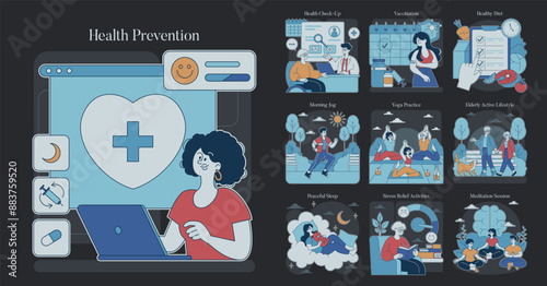 Health Prevention. Flat Vector Illustration