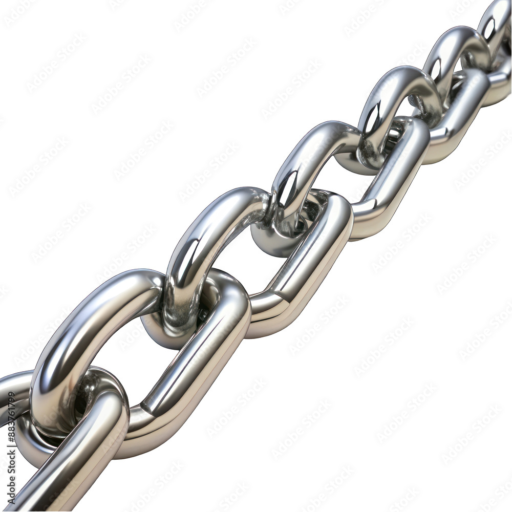 Stretched chain isolated on transparent background Stretched chain isolated on transparent background