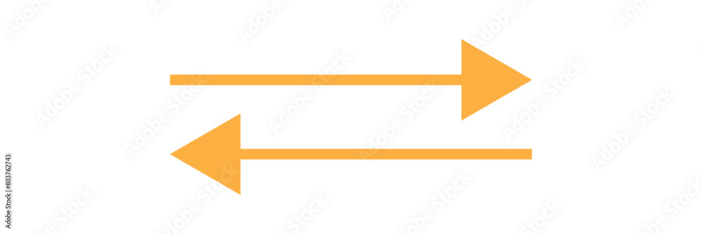 yellow long arrow .Long, straight-line arrow icon. vector. yellow long arrow .Long, straight-line arrow icon. vector.