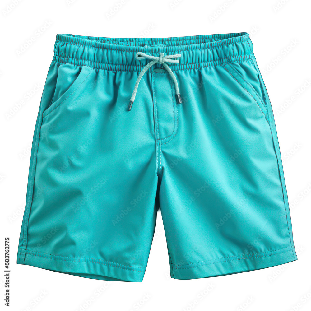 Teal boy's swim trunk isolated on transparent background Teal boy's swim trunk isolated on transparent background