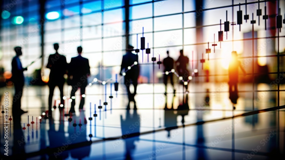 Financial Report Blur: Blurred financial report with charts, graphs, and numbers.
