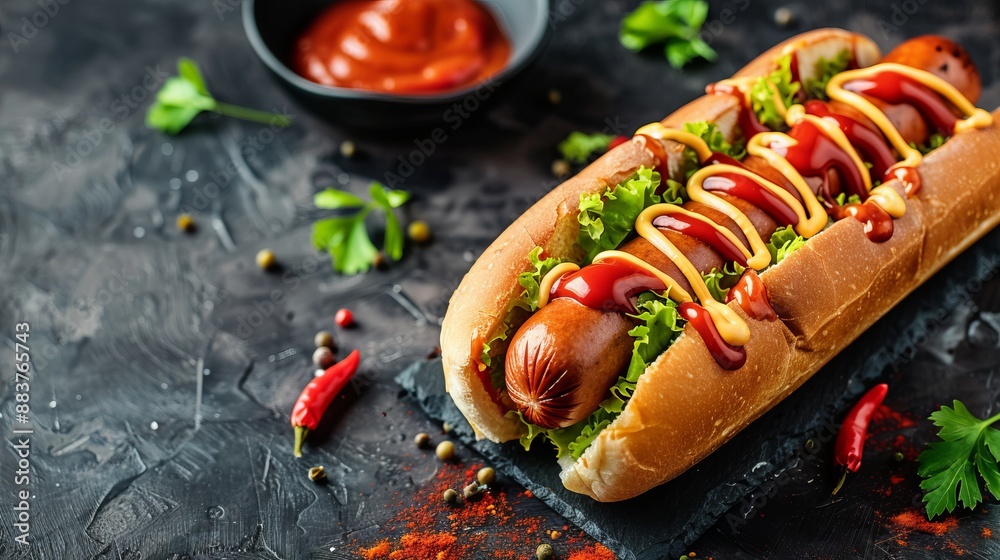 hotdog with copy space
