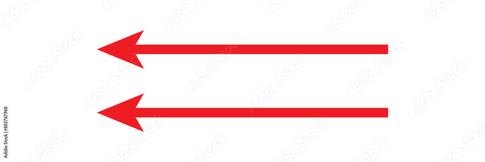 Red long arrow icon isolated on white background. red left sided long arrows vector, icon. Red horizontal arrow. Straight long arrow vector icon.
Red long arrow icon isolated on white background. red left sided long arrows vector, icon. Red horizontal arrow. Straight long arrow vector icon.