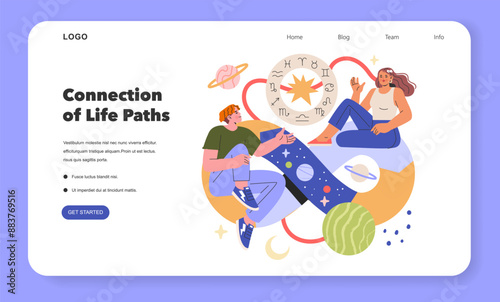 Natal Charts. Flat Vector Illustration