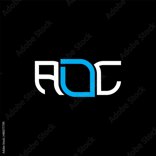 ADL logo design, ADL simple and modern logo. ADL luxurious alphabet design photo