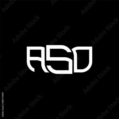ASO logo design, ASO simple and modern logo. ASO luxurious alphabet design