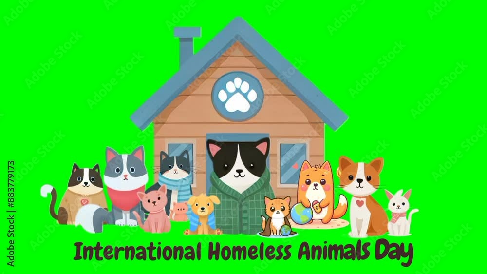 Homeless Animals Day Pop-Up Characters: Green Screen Essentials Homeless Animals Day Pop-Up Characters: Green Screen Essentials