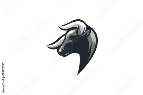 bull illustration logo