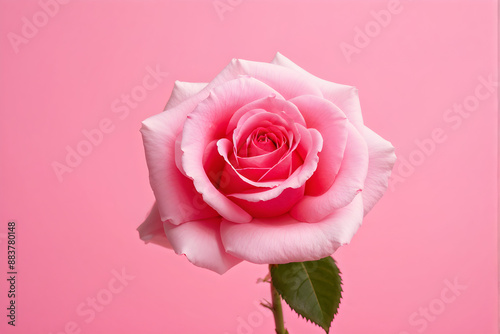 Softness pink rose on pink background
