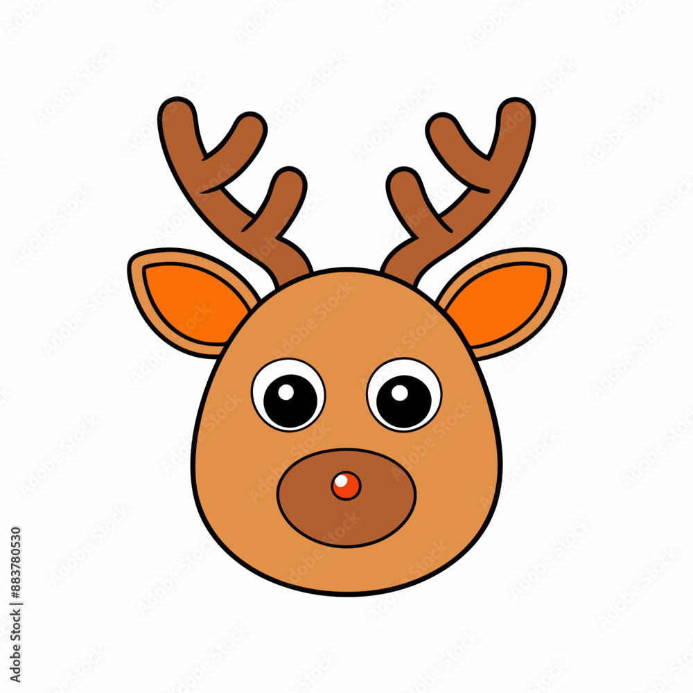 Christmas reindeer Vector Illustration, reindeer Vector Art, Christmas reindeer Silhouette, rudolph the reindeer cartoon Character icon Christmas reindeer Vector Illustration, reindeer Vector Art, Christmas reindeer Silhouette, rudolph the reindeer cartoon Character icon