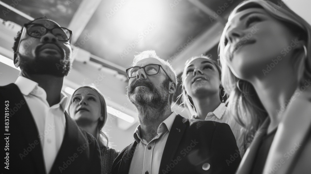 Obraz premium Business People Looking Up at Sky
