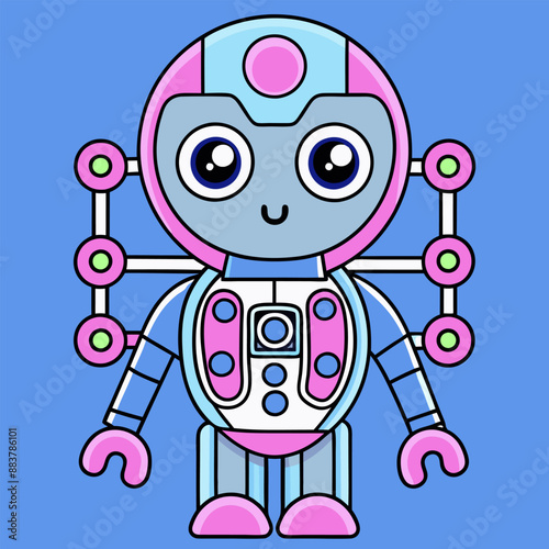 Artificial Intelligence Girl Vector Graphic Design