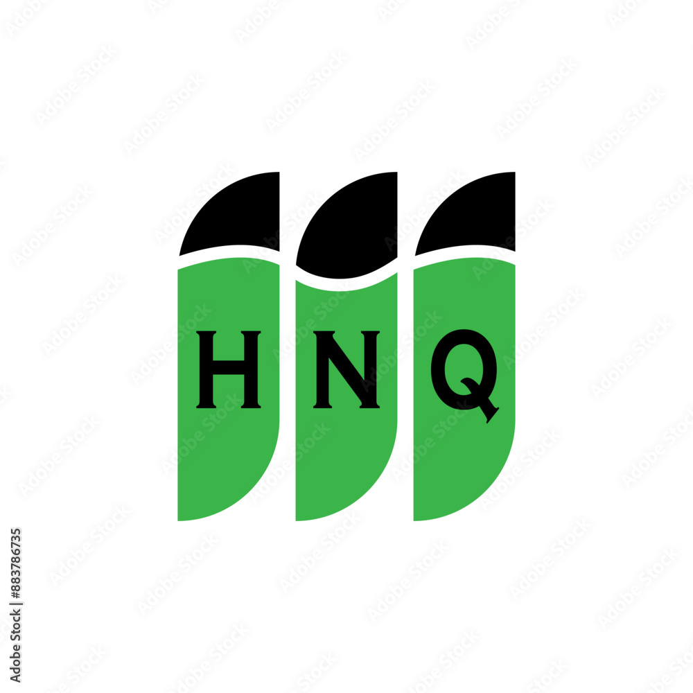 HNQ letter logo design on white background. Creative  modern HNQ letter logo design. Vector design.