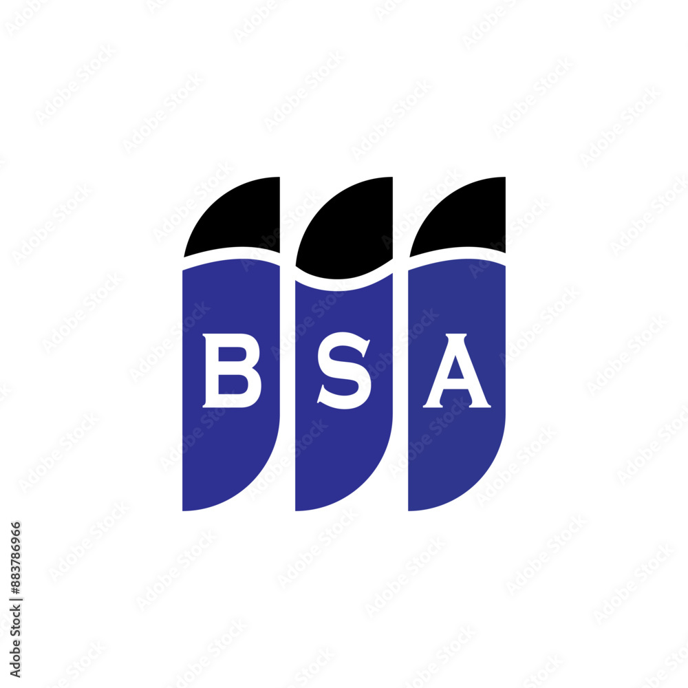 BSA letter logo design on white background. Creative  modern BSA letter logo design. Vector design.