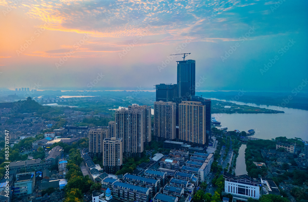 Fototapeta premium Urban Scenery of Zhenjiang City, Jiangsu Province, China